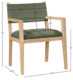 Avon - Linen Textured Performance Fabric Upholstered Dining Arm Chair