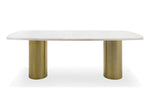 Rocky - Glam White Marble & Brush Gold Large Dining Table by VIG Furniture - View 11