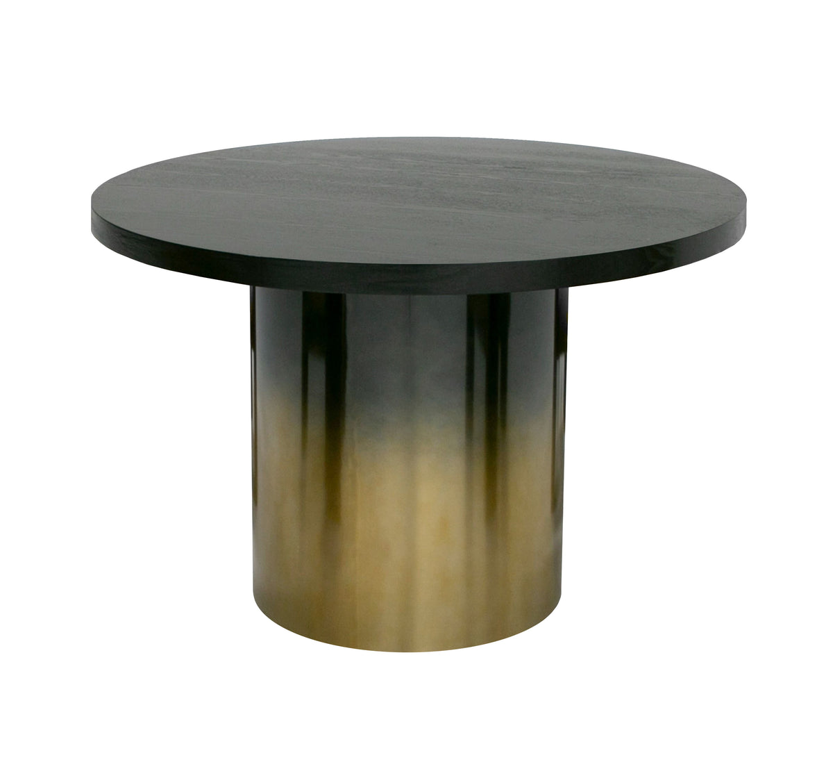 Elmira - Glam Black Ash + Gradient Stainless Steel Round Dining Table by VIG Furniture - View 9
