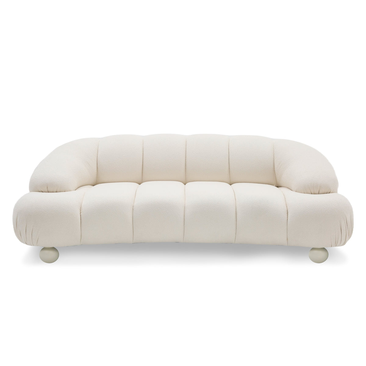 Duran - Contemporary White Fabric Loveseat Sofa by VIG Furniture - View 1