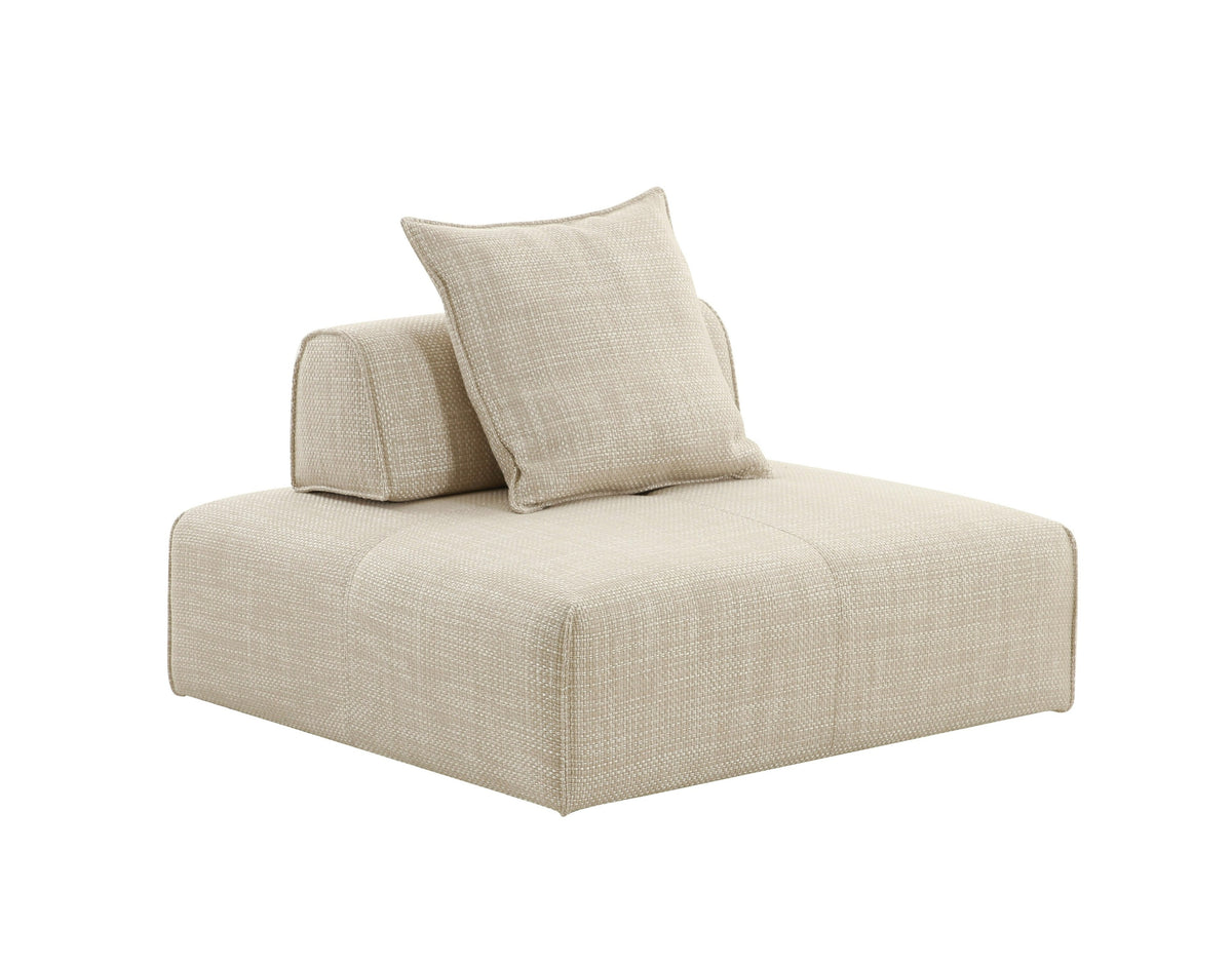 Mondo - Modern Modular Beige Fabric Armless Seat by VIG Furniture - View 1