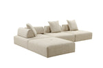 Mondo - Modern Modular Beige Fabric Armless Seat by VIG Furniture - View 3