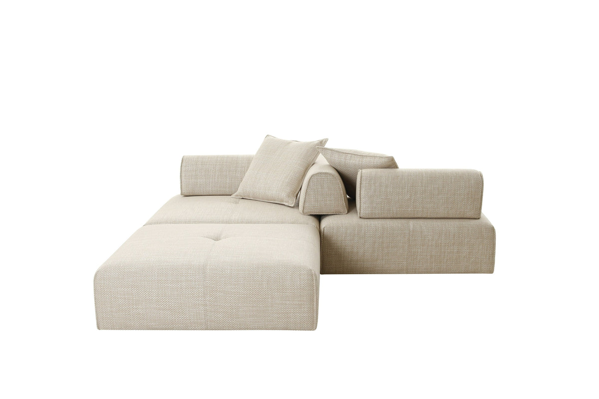 Mondo - Modern Modular Beige Fabric Armless Seat by VIG Furniture - View 14