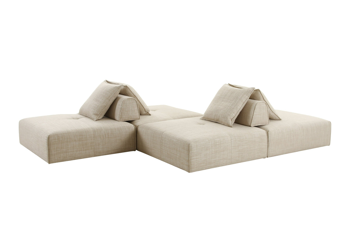 Mondo - Modern Modular Beige Fabric Armless Seat by VIG Furniture - View 15