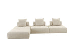 Mondo - Modern Modular Beige Fabric Armless Seat by VIG Furniture - View 5