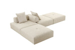 Mondo - Modern Modular Beige Fabric Armless Seat by VIG Furniture - View 7