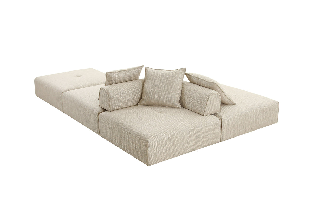 Mondo - Modern Modular Beige Fabric Armless Seat by VIG Furniture - View 11