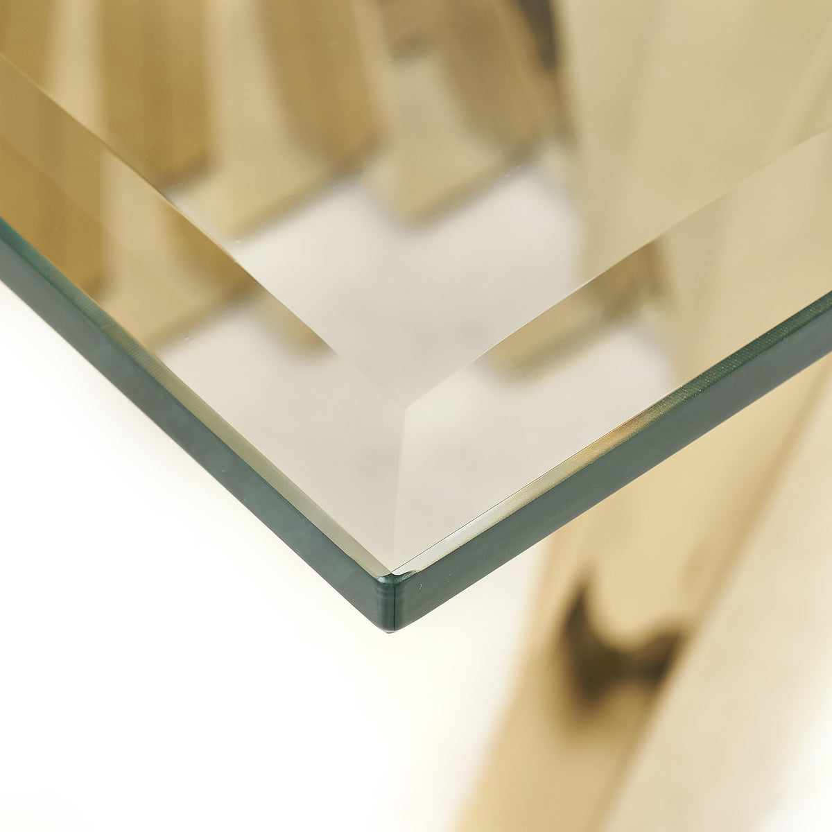 Buquet - Glam Glass + Champagne Gold Rectangular Dining Table by VIG Furniture - View 9