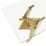 Buquet - Glam Glass + Champagne Gold Rectangular Dining Table by VIG Furniture - View 8