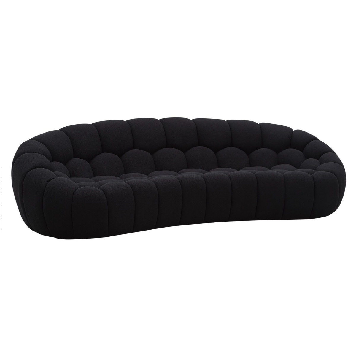 Yolonda - Modern Curved Black Fabric Sofa by VIG Furniture - View 8