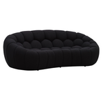 Yolonda - Modern Curved Black Fabric Loveseat by VIG Furniture - View 6