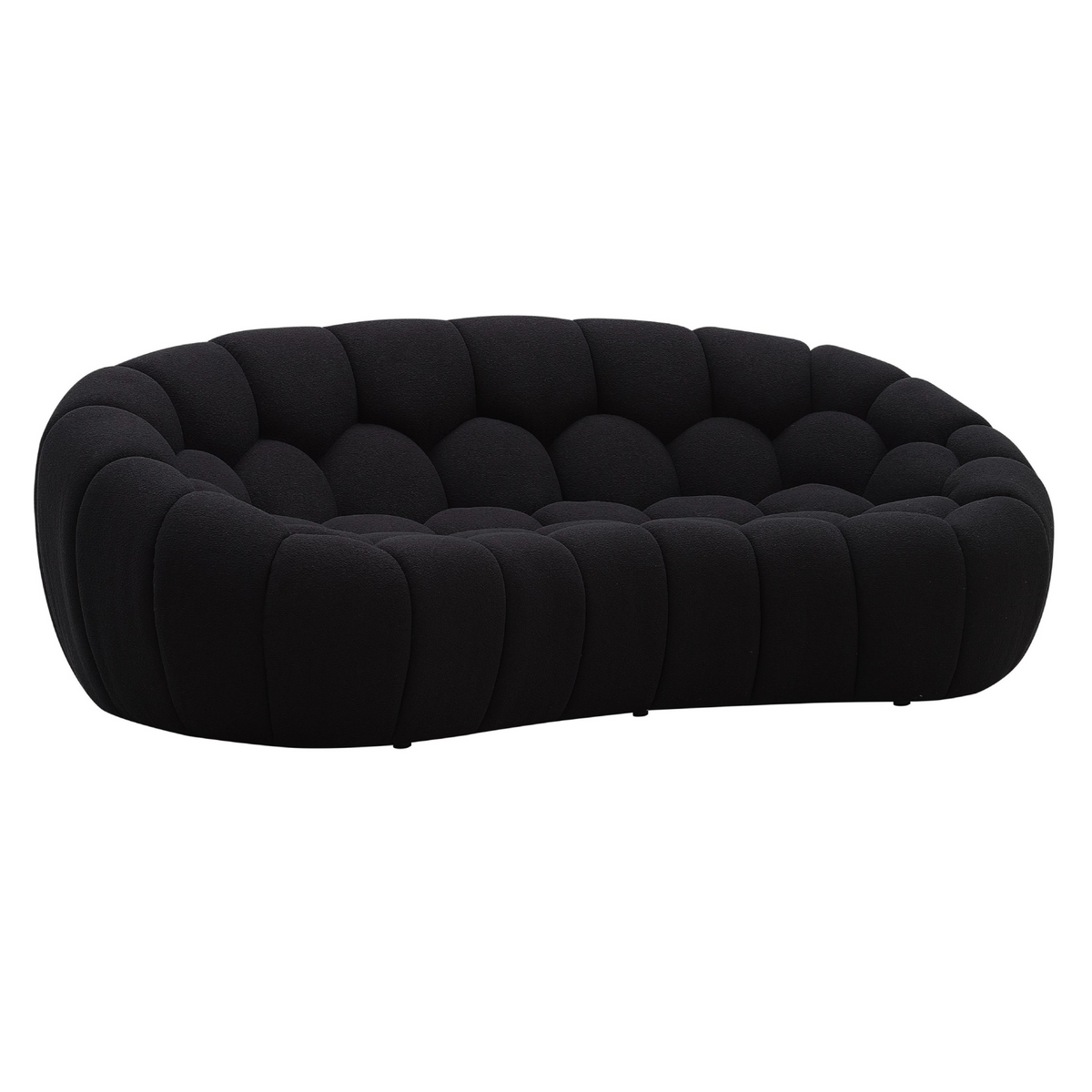 Yolonda - Modern Curved Black Fabric Loveseat by VIG Furniture - View 6