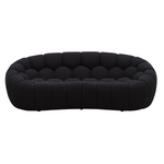 Yolonda - Modern Curved Black Fabric Loveseat by VIG Furniture - View 1