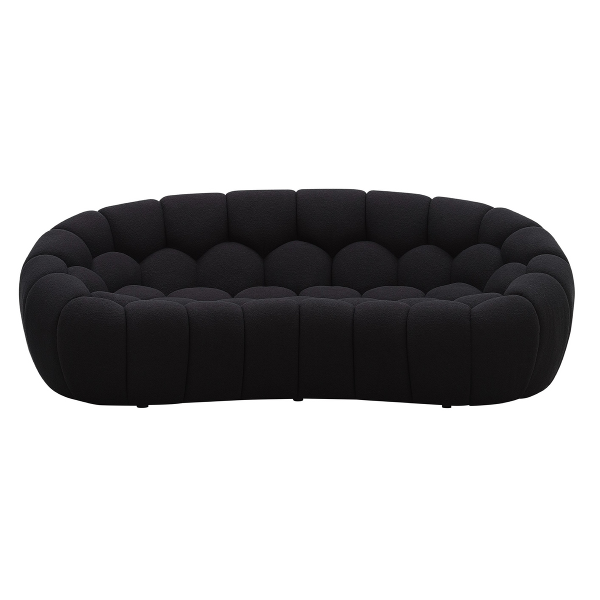 Yolonda - Modern Curved Black Fabric Loveseat by VIG Furniture - View 1