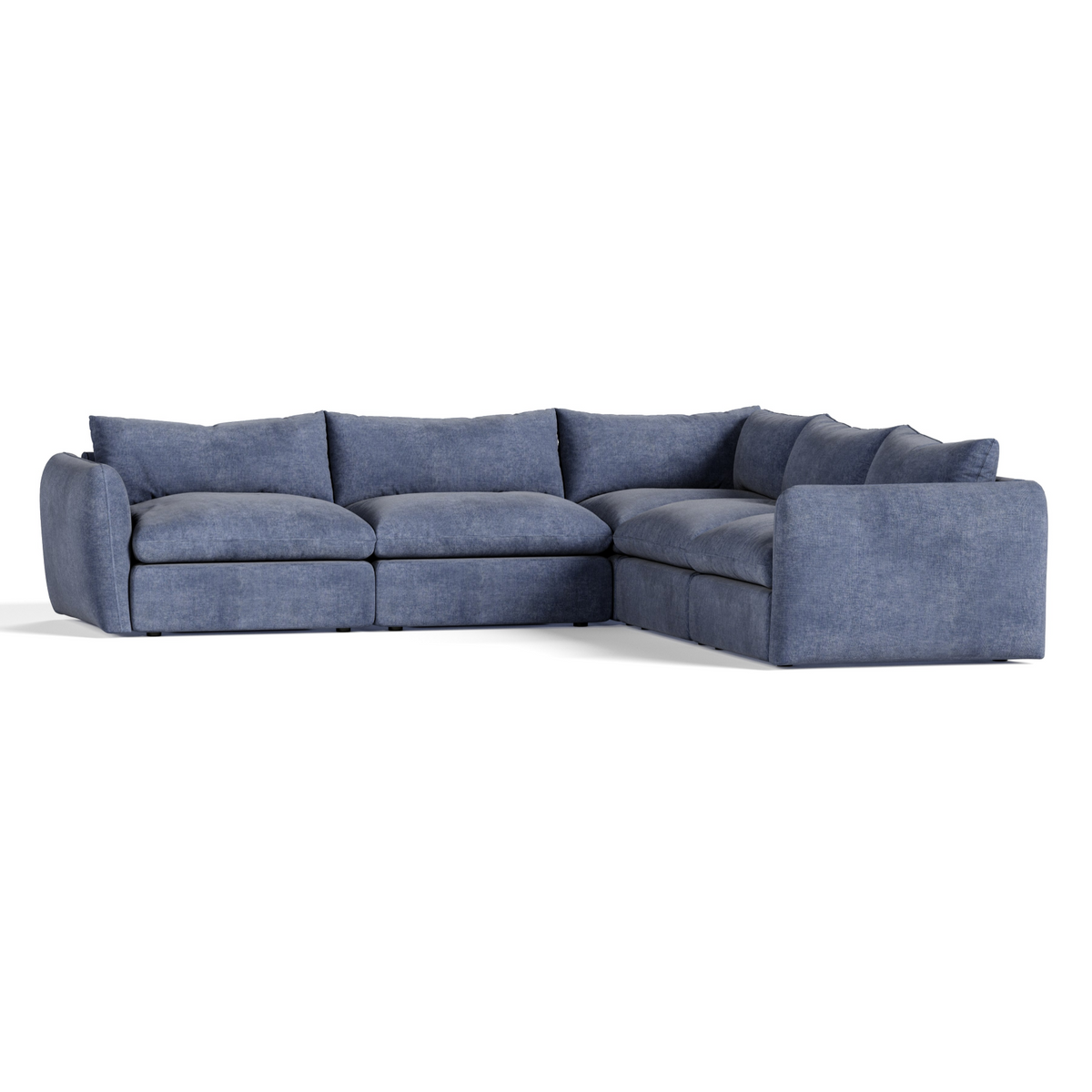 Kinsey - Modern Blue Fabric Modular Sectional Sofa-5-Piece Sectional by VIG Furniture - View 1