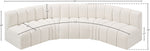 Arc - Boucle Fabric 5 Piece U-Shaped Modular Sofa
