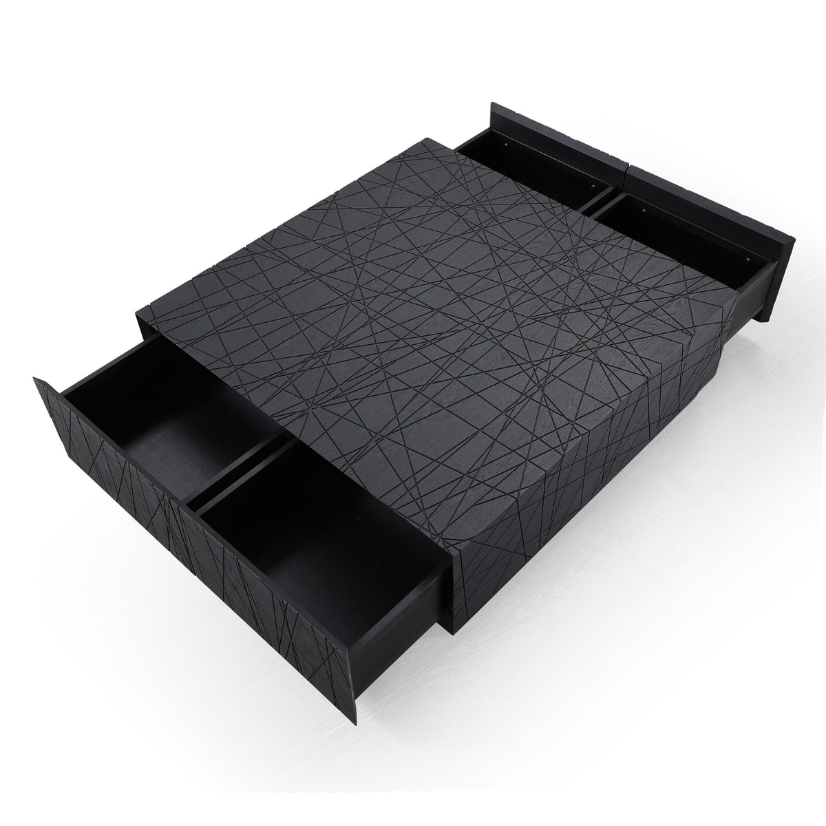 Kenda - Modern Black Oak Square Coffee Table With Storage by VIG Furniture - View 5