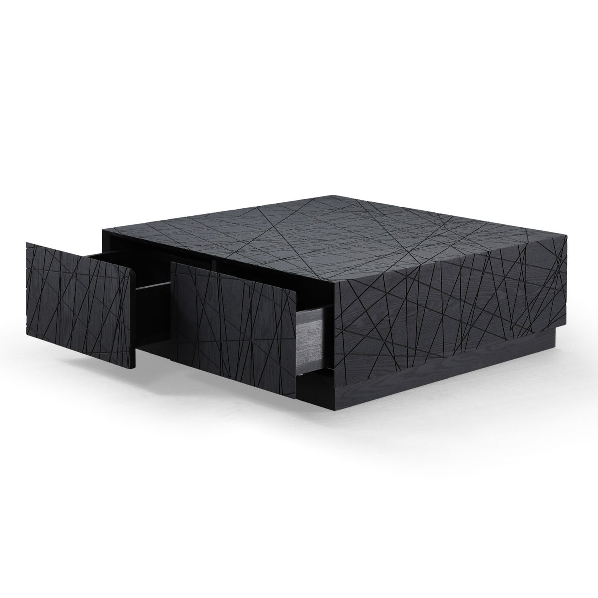 Kenda - Modern Black Oak Square Coffee Table With Storage by VIG Furniture - View 4