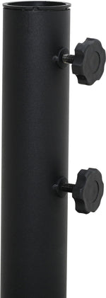 Fiji - Aluminum Patio Umbrella With Round Black And White Base