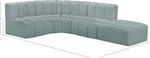 Arc - Faux Leather 5 Piece Corner Modular Sofa