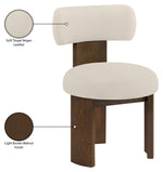 Atelier - Vegan Leather Upholstered Dining Chair (Set of 2) - Taupe / Painted Brown