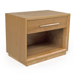 Eastern King Santa Barbara - Modern Grey Fabric + Natural Bedroom Set