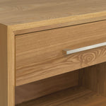 Eastern King Santa Barbara - Modern Grey Fabric + Natural Bedroom Set