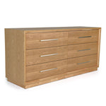 Eastern King Santa Barbara - Modern Grey Fabric + Natural Bedroom Set