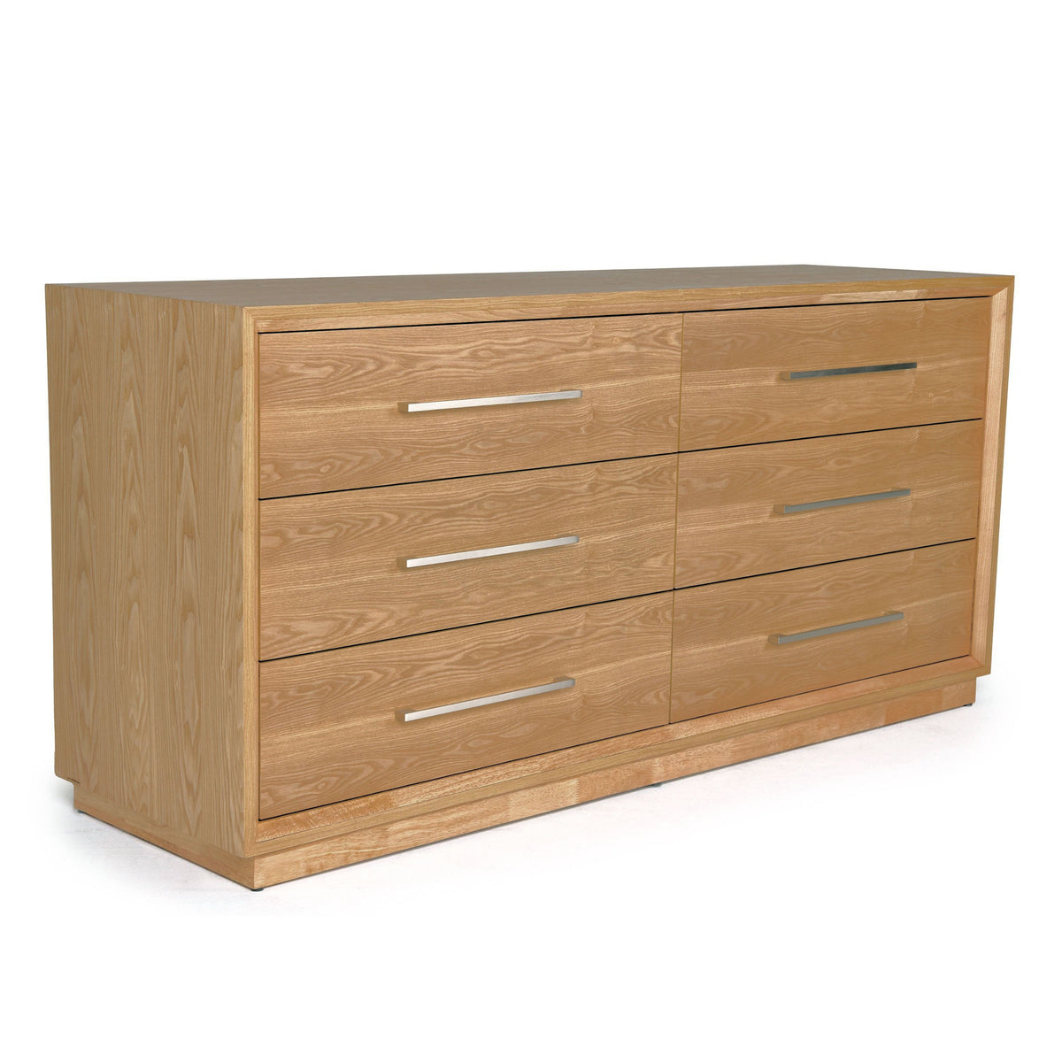 Eastern King Santa Barbara - Modern Grey Fabric + Natural Bedroom Set