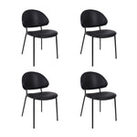 Manhattan Haven - Vegan Leather Metal Side Chair (Set of 4)