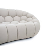 Yolonda - Modern Curved Beige Fabric Sofa by VIG Furniture - View 3