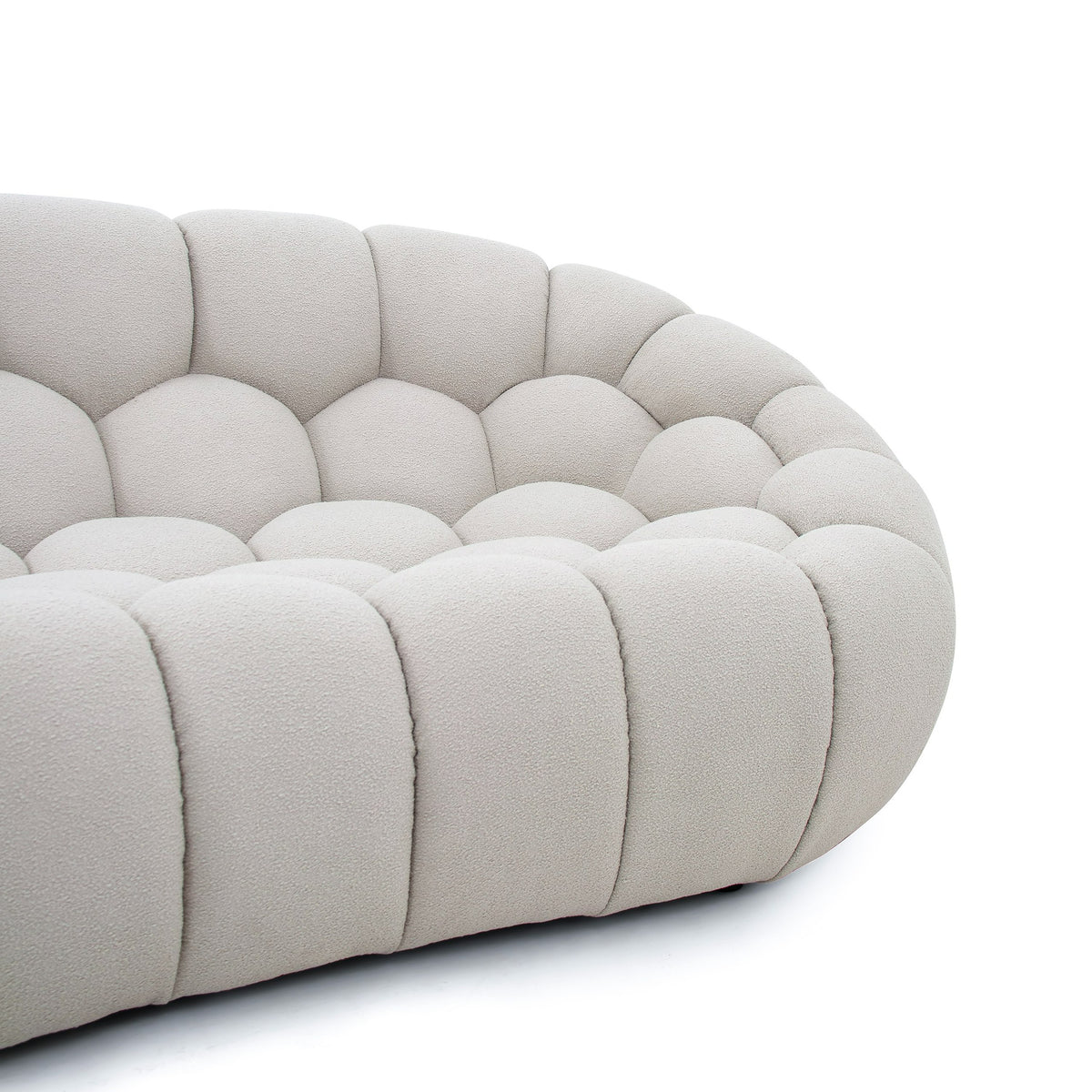 Yolonda - Modern Curved Beige Fabric Sofa by VIG Furniture - View 3