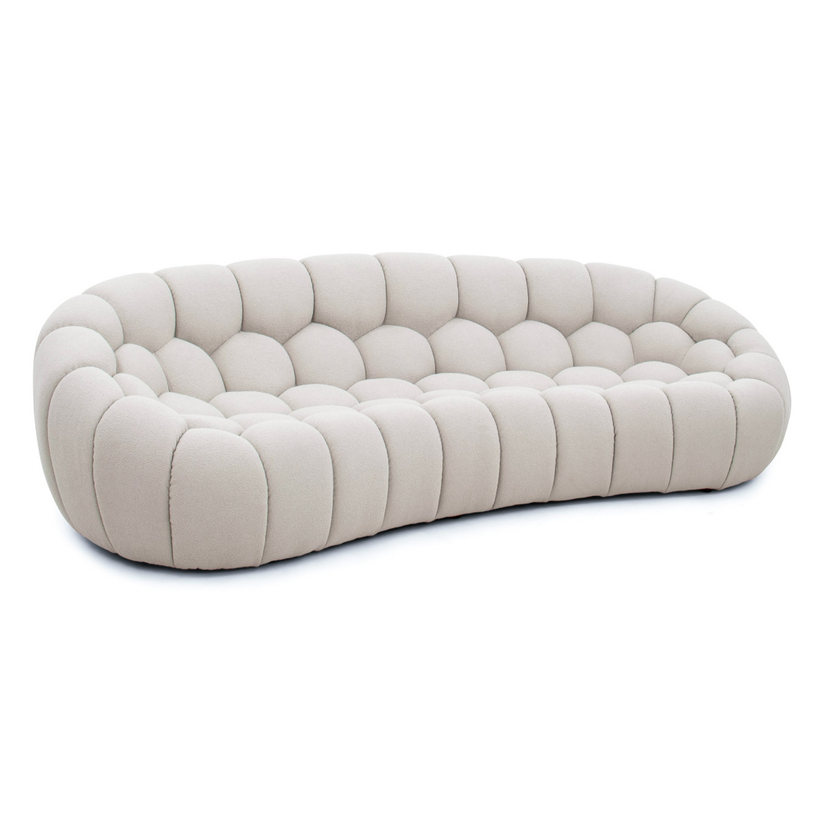 Yolonda - Modern Curved Beige Fabric Sofa by VIG Furniture - View 5