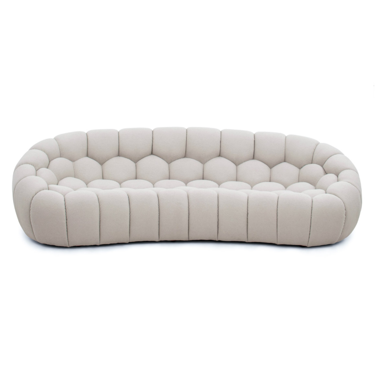 Yolonda - Modern Curved Beige Fabric Sofa by VIG Furniture - View 1