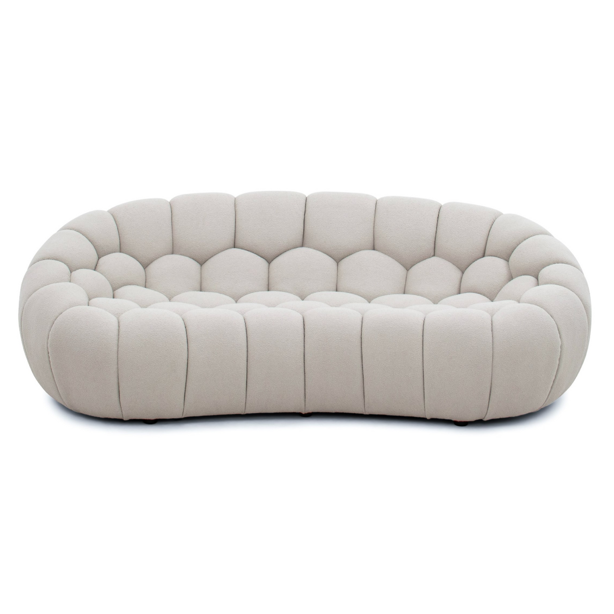 Yolonda - Modern Curved Beige Fabric Loveseat by VIG Furniture - View 1