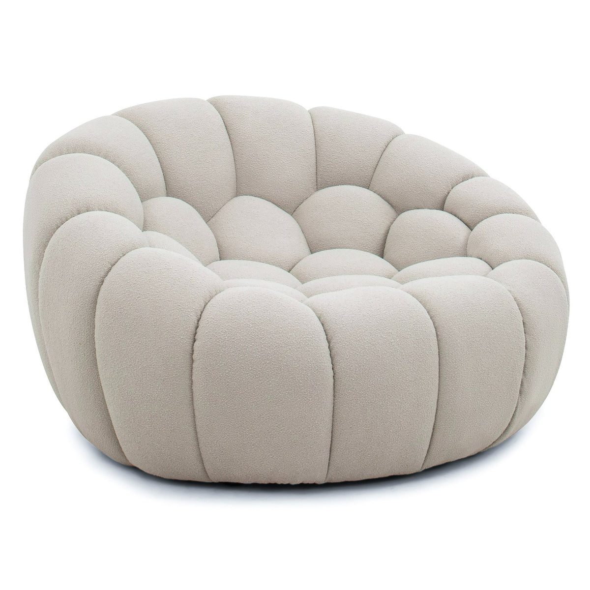 Yolonda - Modern Curved Beige Fabric Chair by VIG Furniture - View 1