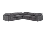 Corinth - Modern Dark Grey Fabric Sectional Sofa with 3 Power Recliners by VIG Furniture - View 4