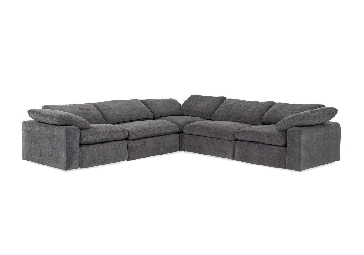 Corinth - Modern Dark Grey Fabric Sectional Sofa with 3 Power Recliners by VIG Furniture - View 4