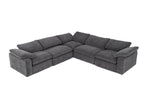 Corinth - Modern Dark Grey Fabric Sectional Sofa with 3 Power Recliners by VIG Furniture - View 6