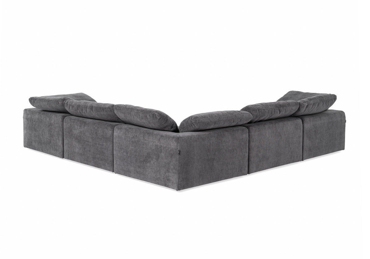 Corinth - Modern Dark Grey Fabric Sectional Sofa with 3 Power Recliners by VIG Furniture - View 8