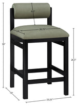 Roundhill - Faux Leather Counter Stool - Black Frame