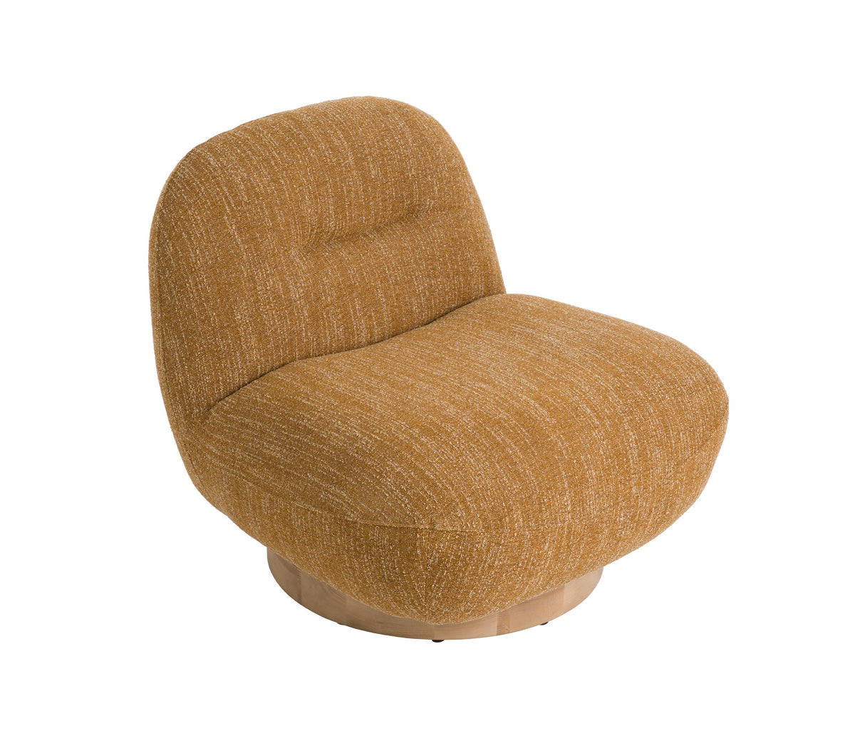 Renee - Modern Mustard Fabric Swivel Accent Chair by VIG Furniture - View 2