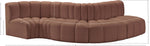 Arc - Faux Leather 5 Piece Modular Sofa