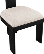 Timbra - Linen Textured Fabric Upholstered Dining Chair (Set of 2) - Black Base