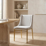 Mimi - Modern Light Grey Fabric + Antique Brass Dining Chair (Set of 2) by VIG Furniture - View 8