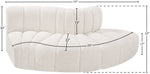 Arc - Boucle Fabric 3 Piece Modular Sofa