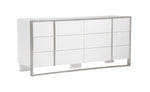 Cartier - Modern White + Stainless Steel Dresser by VIG Furniture - View 5