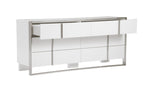 Cartier - Modern White + Stainless Steel Dresser by VIG Furniture - View 7