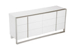 Cartier - Modern White + Stainless Steel Dresser by VIG Furniture - View 6