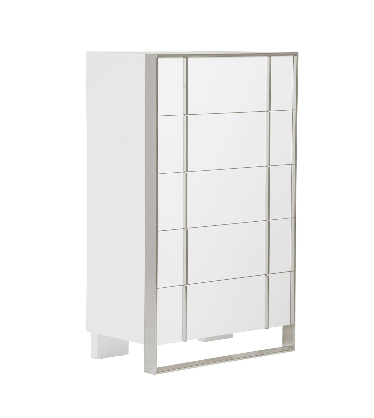 Cartier - Modern White + Stainless Steel Chest by VIG Furniture - View 5